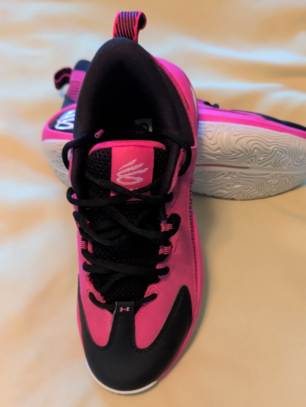 Under Armour Women's Hot Pink and Black Athletic Sneakers